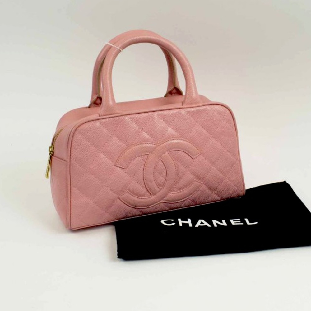 Vintage Chanel Bowling Pink 2003 Handbag